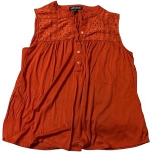 Love Forever Burnt Orange Sleveless Top-XL